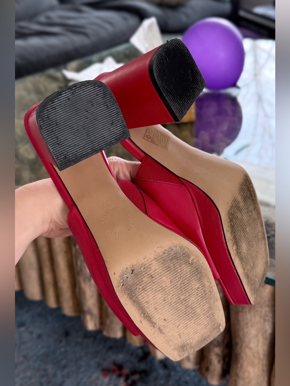Red platform mules 👠 - Picture 7 of 7